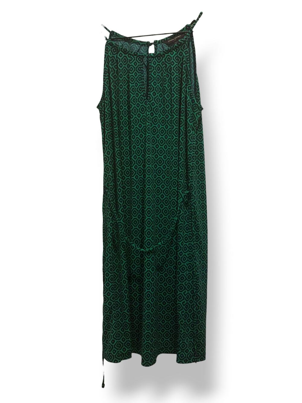Banana Republic Factory Green Black Geometric Print Petite Mini Dress SP NWT